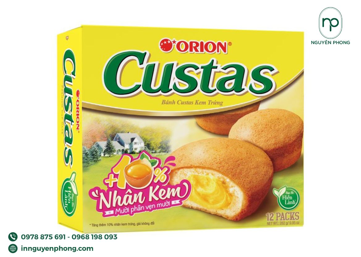 tone vàng chủ đạo cho bao bì giấy
